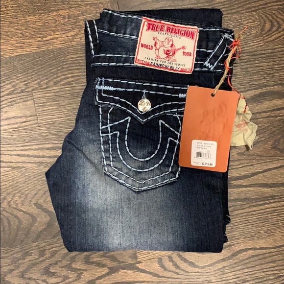 True Religion Denim - True Religion Rainbow Billy dark blue wash